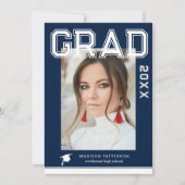 Invitation Photo Graduation Party Élégant Script moderne (Devant)