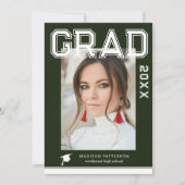 Invitation Photo Graduation Party Élégant Script moderne (Devant)