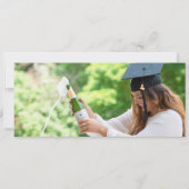 Invitation Photo Graduation Party Élégant Script moderne (Dos)