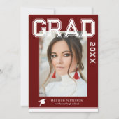 Invitation Photo Graduation Party Élégant Script moderne (Devant)