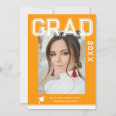 Invitation Photo Graduation Party Élégant Script moderne (Devant)