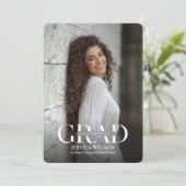 Invitation Photo Graduation Party Invite  (Debout devant)