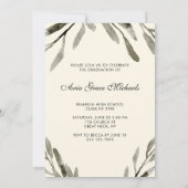 Invitation Photo Graduation Party Jolie botanique (Dos)