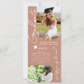 Invitation Photo Graduation Party Moderne Élégant Script (Devant)