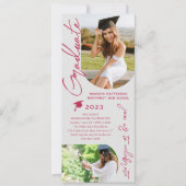 Invitation Photo Graduation Party Moderne Élégant Script (Devant)