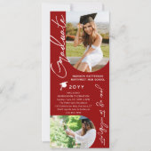 Invitation Photo Graduation Party Moderne Élégant Script (Devant)