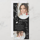 Invitation Photo Graduation Party Moderne Élégant Script (Devant)