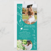 Invitation Photo Graduation Party Moderne Élégant Script (Devant)