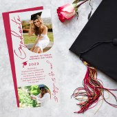 Invitation Photo Graduation Party Moderne Élégant Script
