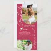 Invitation Photo Graduation Party Moderne Élégant Script (Devant)