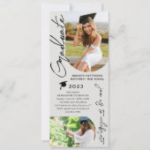 Invitation Photo Graduation Party Moderne Élégant Script (Devant)