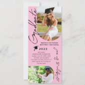 Invitation Photo Graduation Party Moderne Élégant Script (Devant)