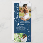 Invitation Photo Graduation Party Moderne Élégant Script (Devant)