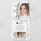 Invitation Photo Graduation Party Moderne Élégant Script (Devant)