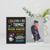 Invitation Photo Graduation préscolaire Fête photo (Debout devant)