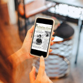 Invitation Photo graduée Simple Trendy Newspaper moderne