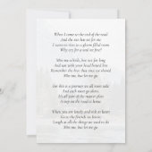Invitation Photo Great Outdoors River Memorial Prayer Card (Dos)