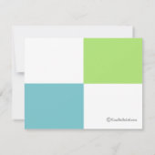 Invitation Photo Green And Blue Teddy Bear (Dos)