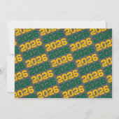 Invitation photo Green & Gold Chalkboard Graduatio (Dos)