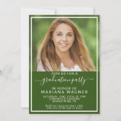 Invitation Photo Green High School Graduation Party (Devant)