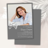 Invitation Photo Grey 40e anniversaire