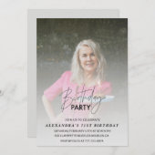 Invitation Photo Grey 71e anniversaire (Devant / Derrière)