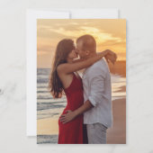 Invitation Photo Grey Elegant Script Mariage (Dos)