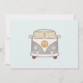 Invitation Photo Groovy Retro Rainbow 1er Birthday Party (Dos)