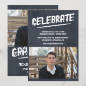 Invitation Photo Grunge Moderne (Devant / Derrière)