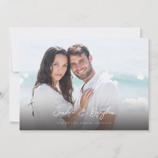 Invitation Photo H MOD Chic 8 Enregistrer la date (Devant)