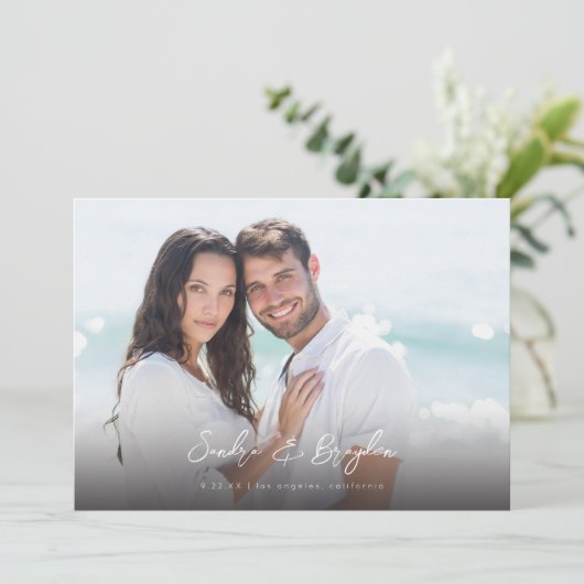 Invitation Photo H MOD Chic 8 Enregistrer la date (Debout devant)