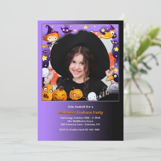 Invitation photo Halloween (Debout devant)