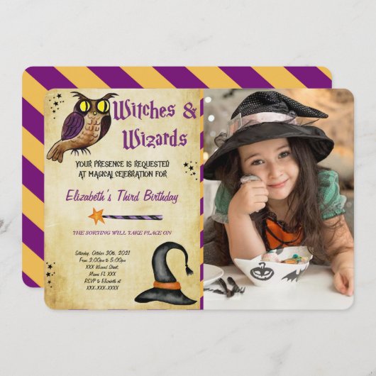 Invitation photo Halloween (Devant / Derrière)