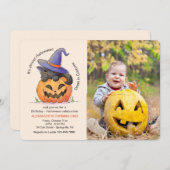 Invitation photo Halloween Kitty (Devant / Derrière)