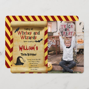 Invitation photo Halloween modifiable Anniversaire