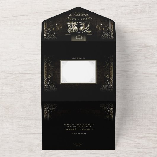 Invitation photo Halloween Tarot "Ensemble avec" M (Dehors)