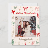 Invitation Photo Hand Drawn Christmas Card (Devant)
