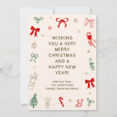 Invitation Photo Hand Drawn Christmas Card (Dos)
