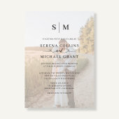 Invitation Photo Heart Script QR Code Wedding