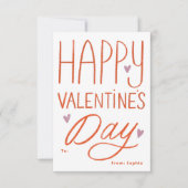 Invitation Photo Heureuse Sainte-Valentin à la main (Devant)