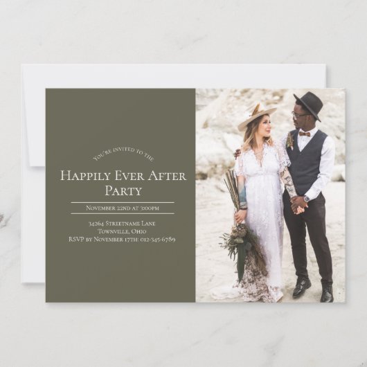 Invitation Photo Heureusement Jamais Après La Réception De Ma (Devant)