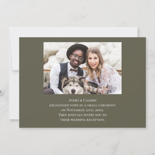 Invitation Photo Heureusement Jamais Après La Réception De Ma (Dos)