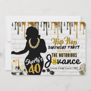 Invitation Photo Hip Hop pour 40e anniversaire