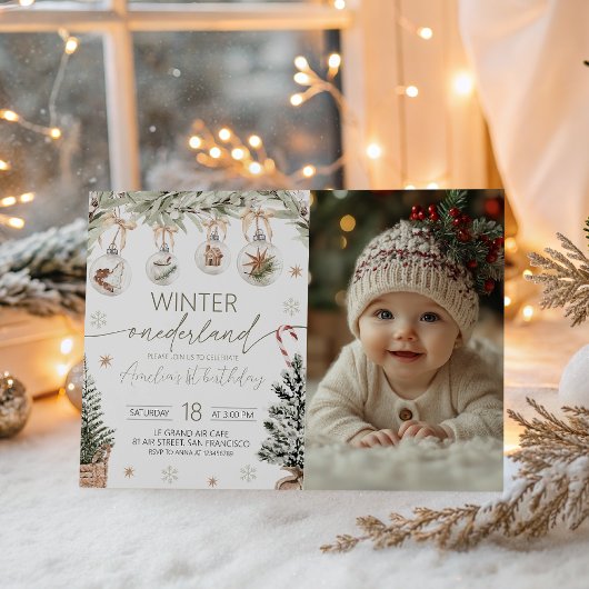 Invitation Photo Hiver Onederland