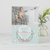Invitation photo hiver Wreath (Debout devant)