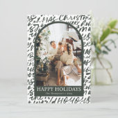 Invitation Photo Holiday Card, Modern Christmas Card (Debout devant)