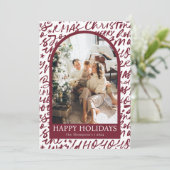 Invitation Photo Holiday Card, Modern Christmas Card (Debout devant)