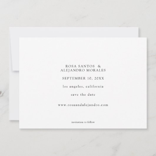 Invitation Photo - Horizontal Enregistrer la date (Dos)