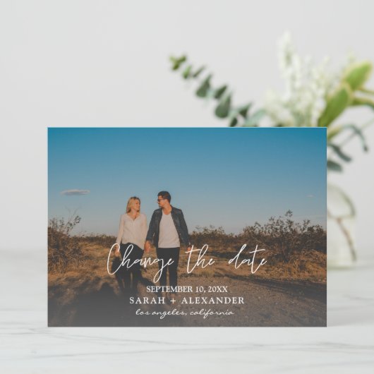 Invitation Photo - Horizontal Modifier la date (Debout devant)