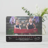 Invitation photo horizontale (Debout devant)